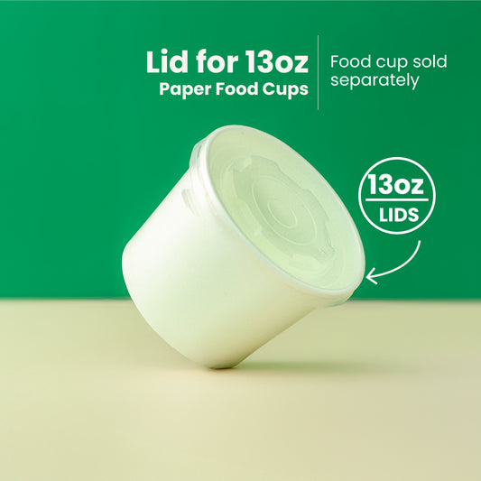 13 oz | LIDS | White Double Poly-Coated Paper Food Cup | 1000 pcs