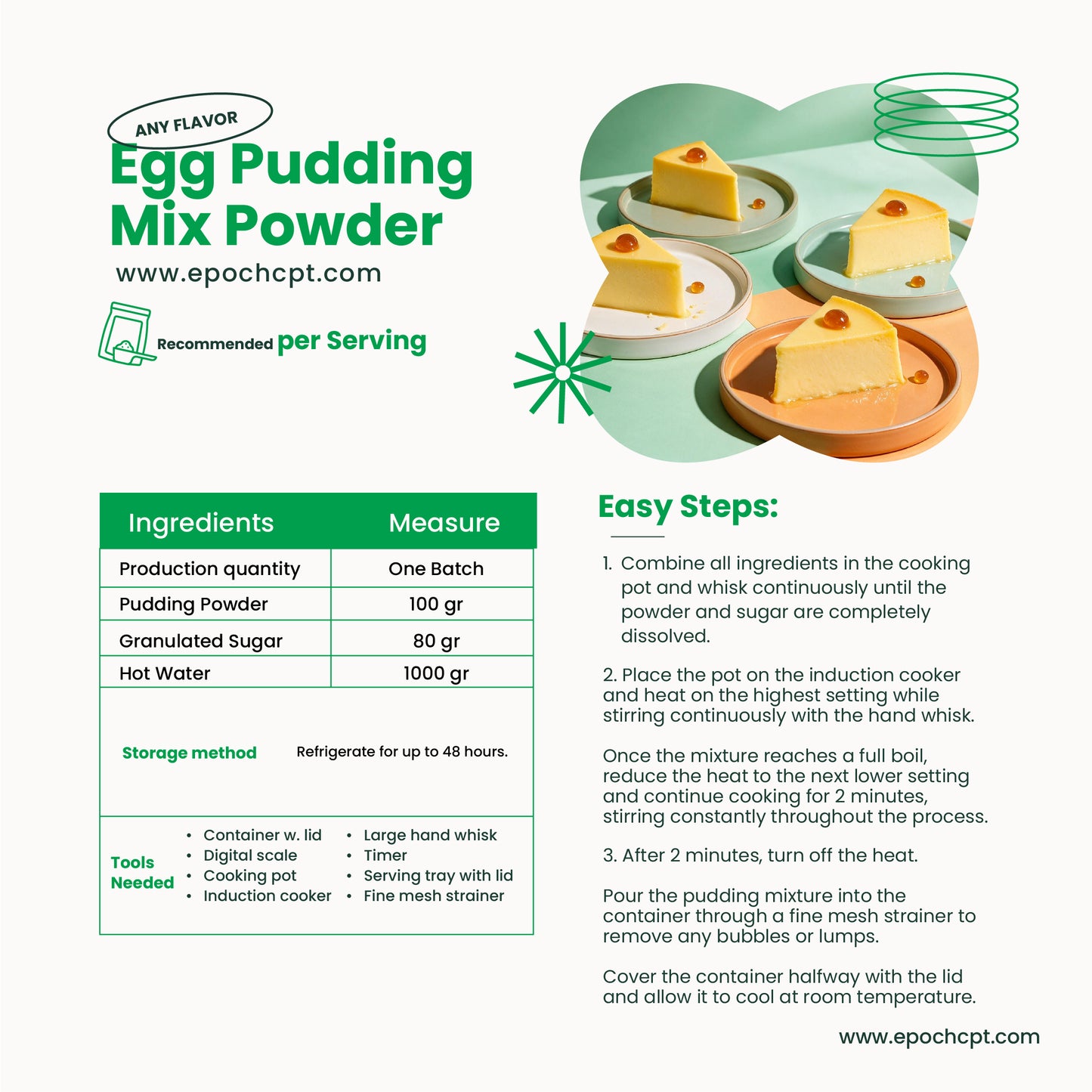 Egg Pudding Mix Powder | 2.2 LB