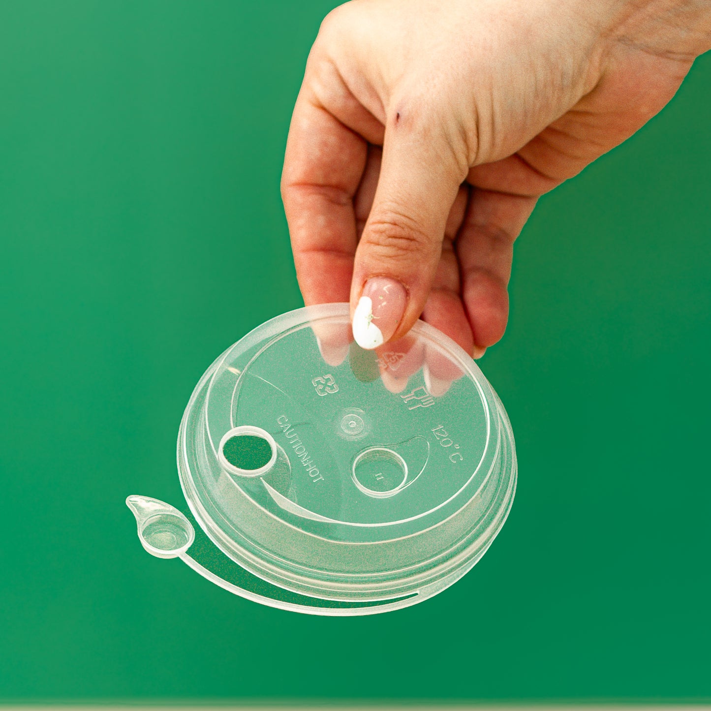 90mm Plastic Cup Lid with Plug | 1000 pcs
