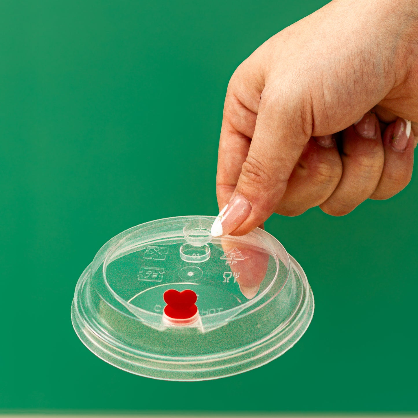 90mm Plastic Cup Lid with Stopper | 1000 pcs