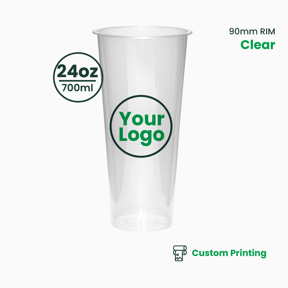 Custom Printing | A-Shape Plastic Hard Cups | 90mm
