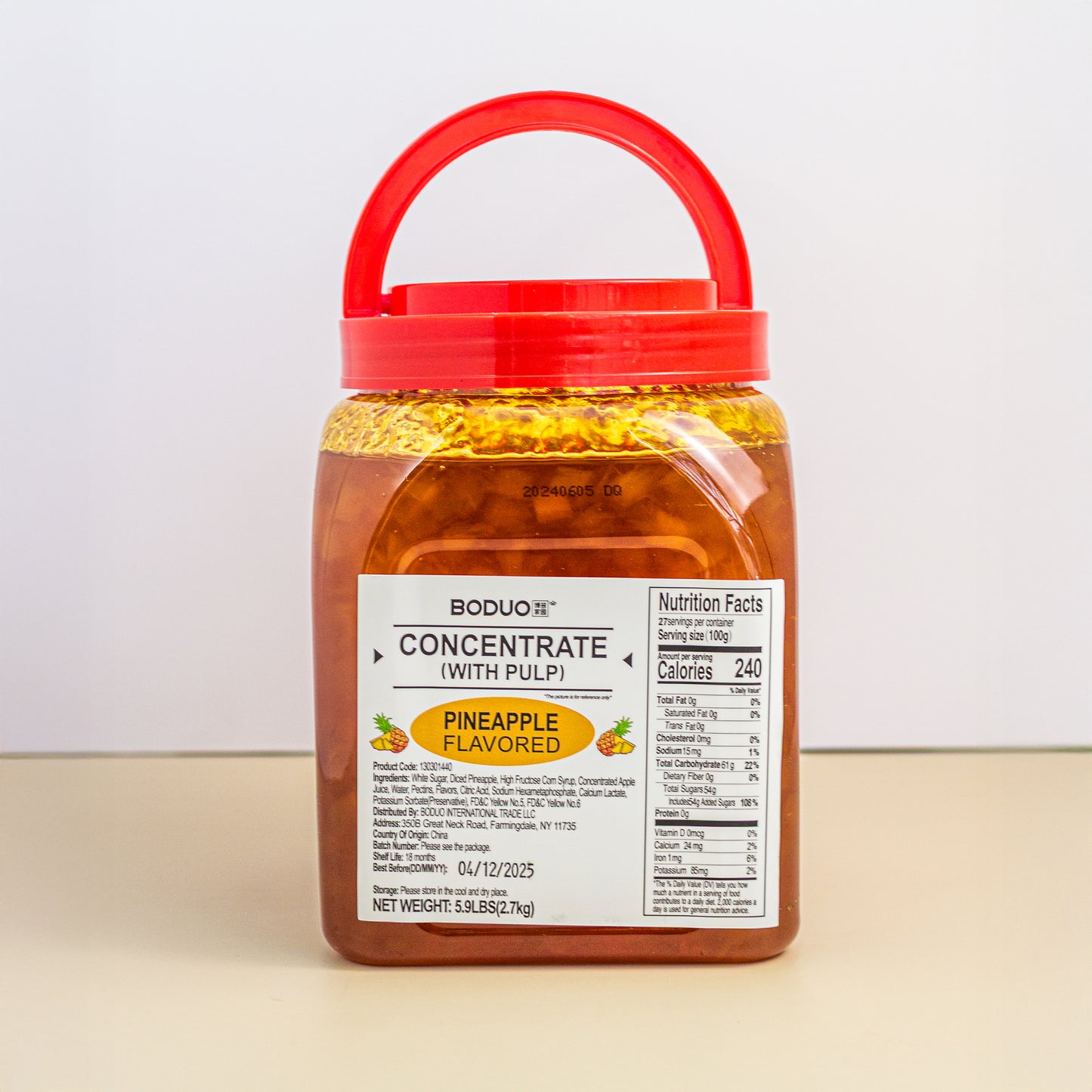 Pineapple Fruit Jam | Smoothie Paste | 5.9 LB
