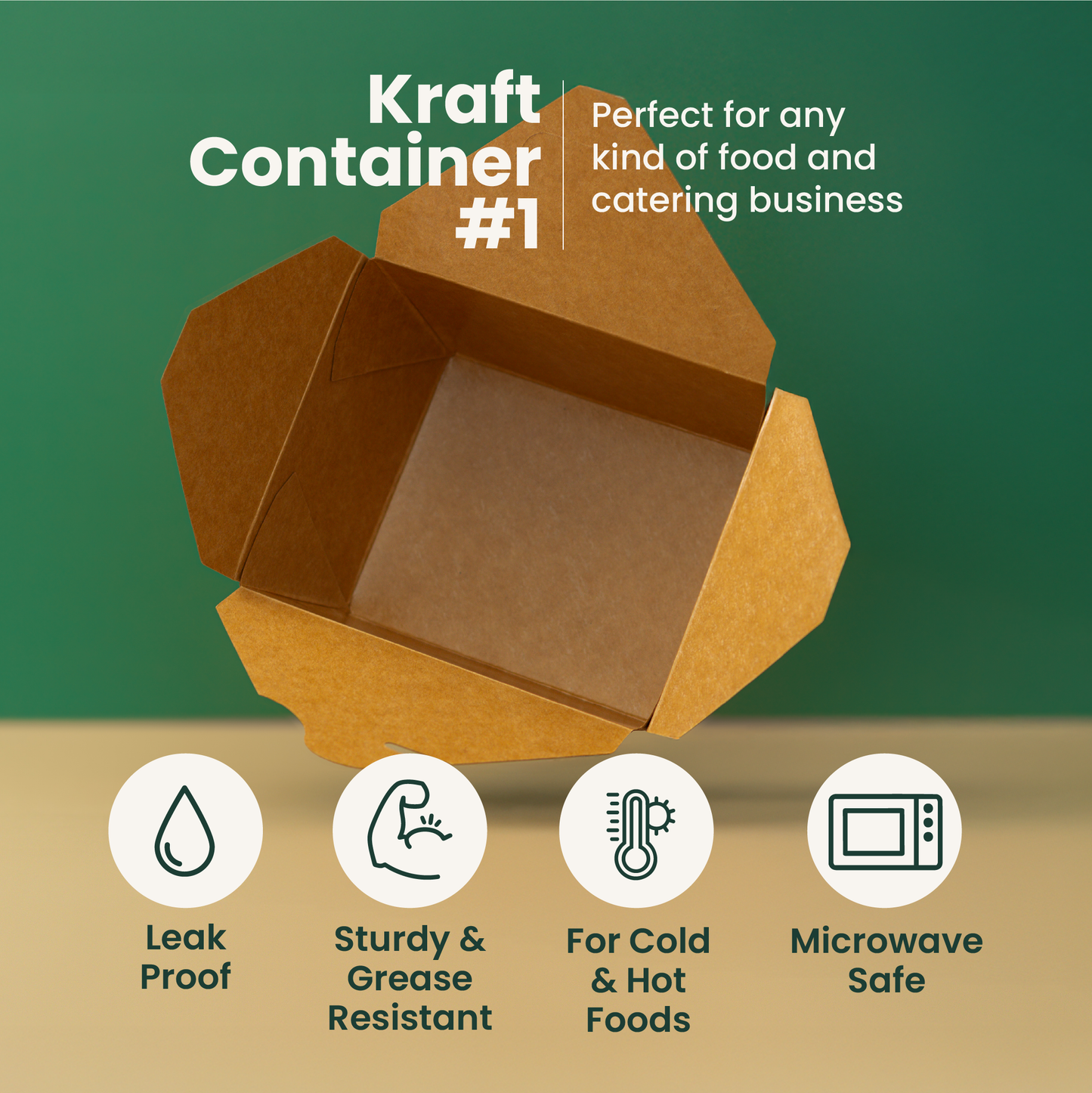 30oz Paper Kraft Food Containers #1