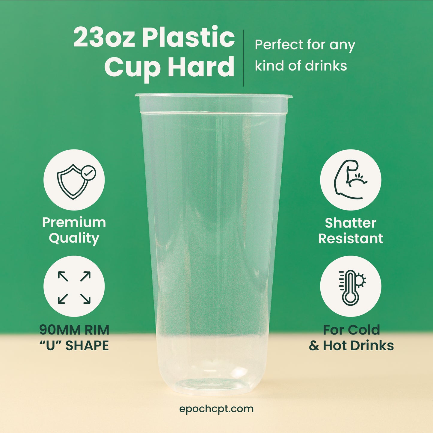 U90-700 Crystal Plastic Cup Hard | 700ml