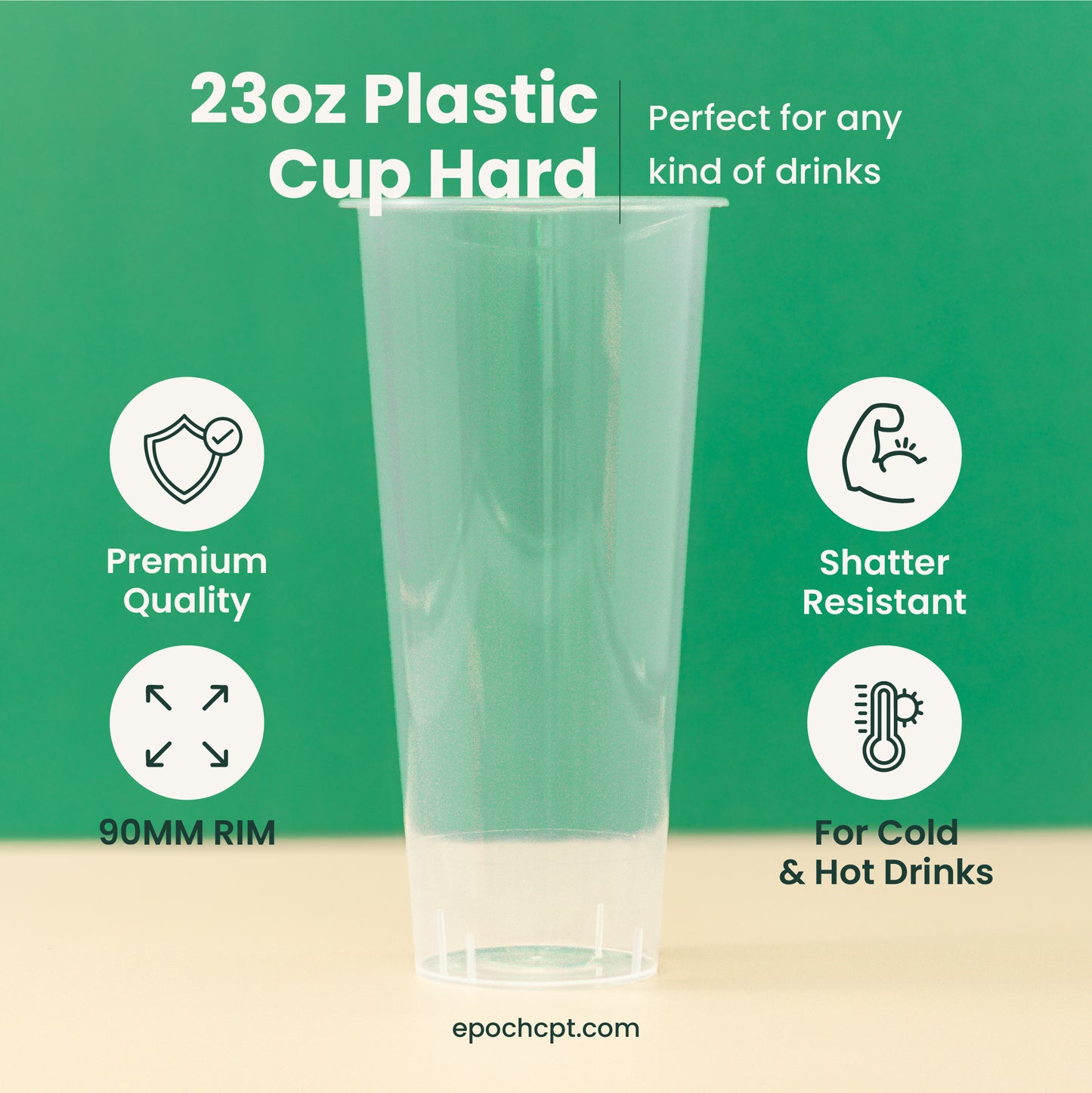 A90-700 Crystal Plastic Cup Hard | 700ml