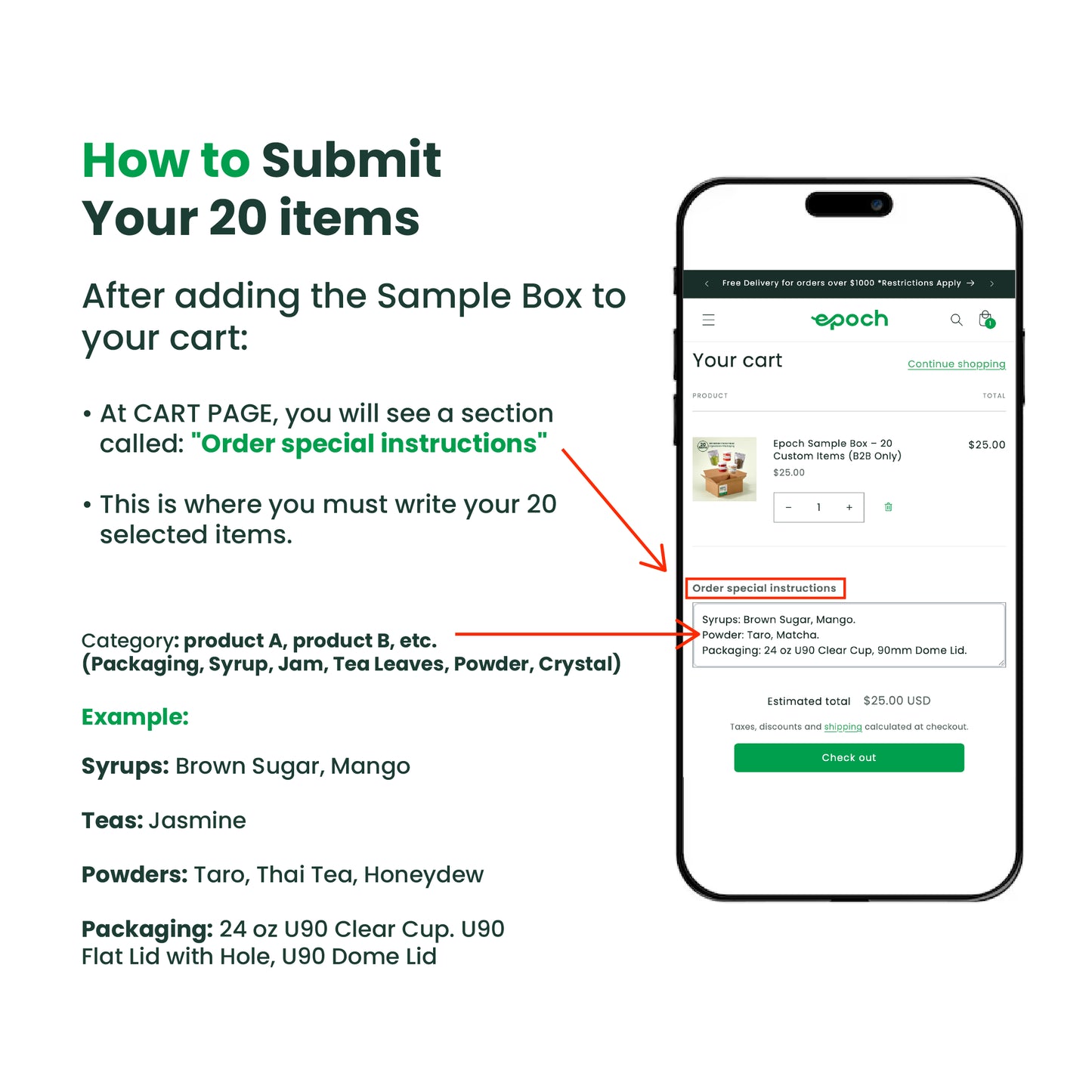 Epoch Sample Box – 20 Custom Items (B2B Only)