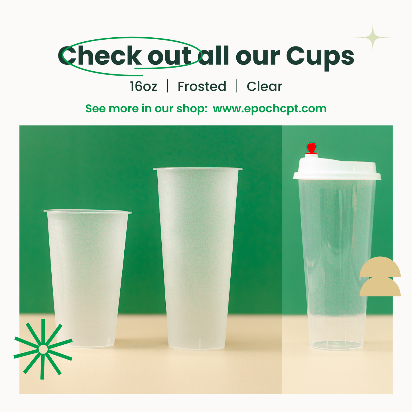 34oz | Clear PP Flat Lid | 119mm Rim Plastic Lid for 119mm Cup | 1000 pcs
