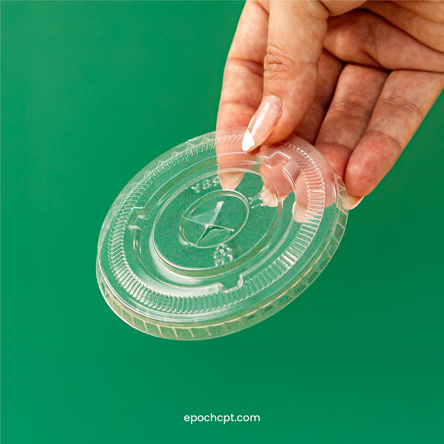 95mm | Flat Lid | Clear | 500PCS