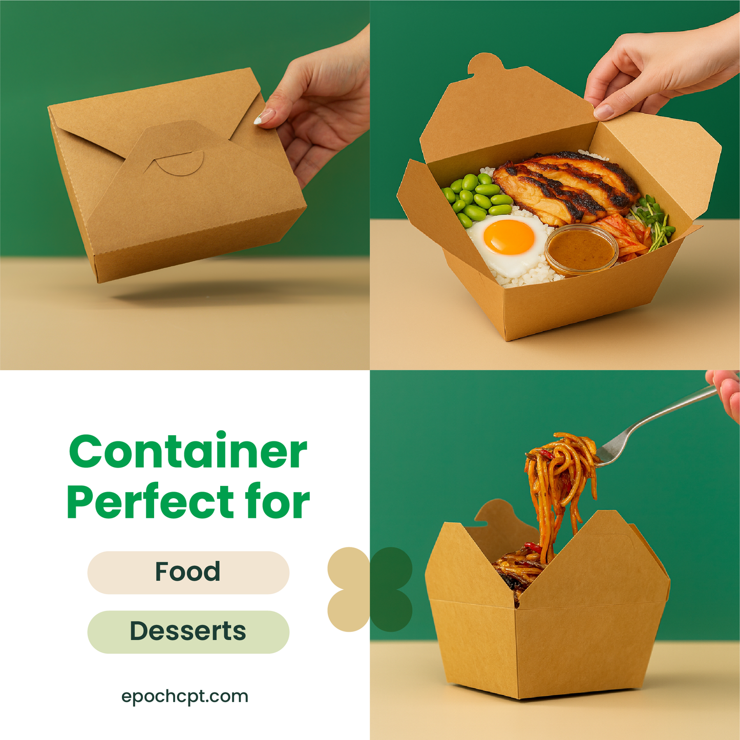 48oz Paper Kraft Food Containers #8