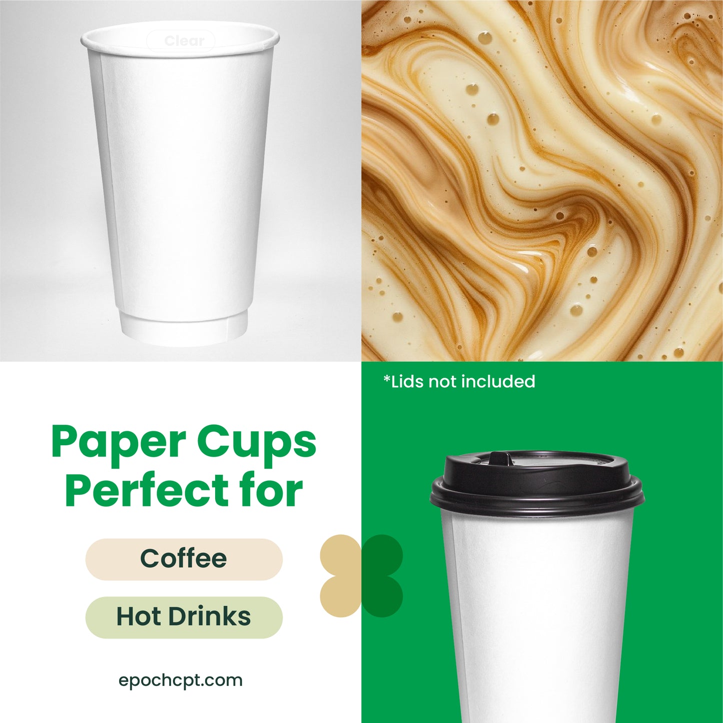 16oz Double Wall Paper Coffee Cup