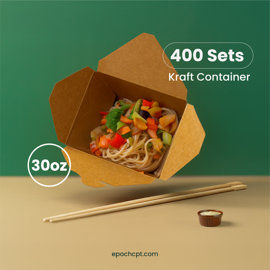 30oz Paper Kraft Food Containers #1