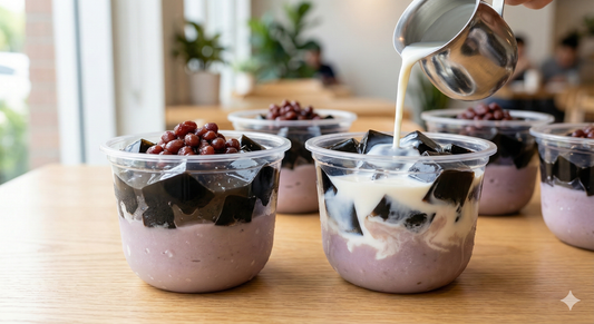 The 3-Step Asian Dessert Your Menu Needs: Creamy Taro & Grass Jelly Bowls