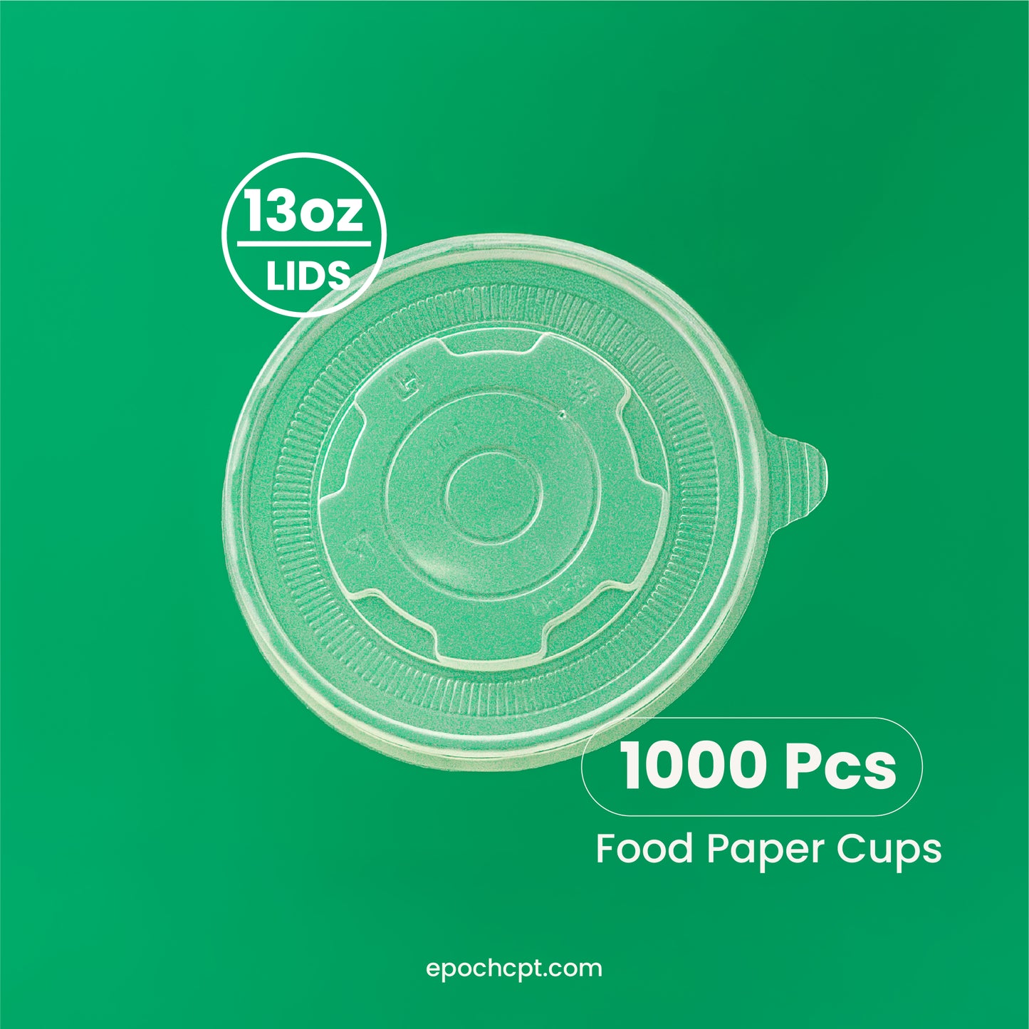13 oz | LIDS | White Double Poly-Coated Paper Food Cup | 1000 pcs