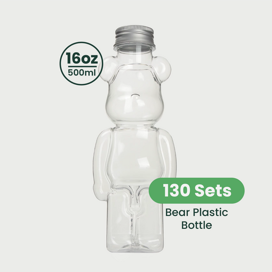 16oz | Bear | Drink Plastic Bottle  |  Cute Valentine's Drink Bottle