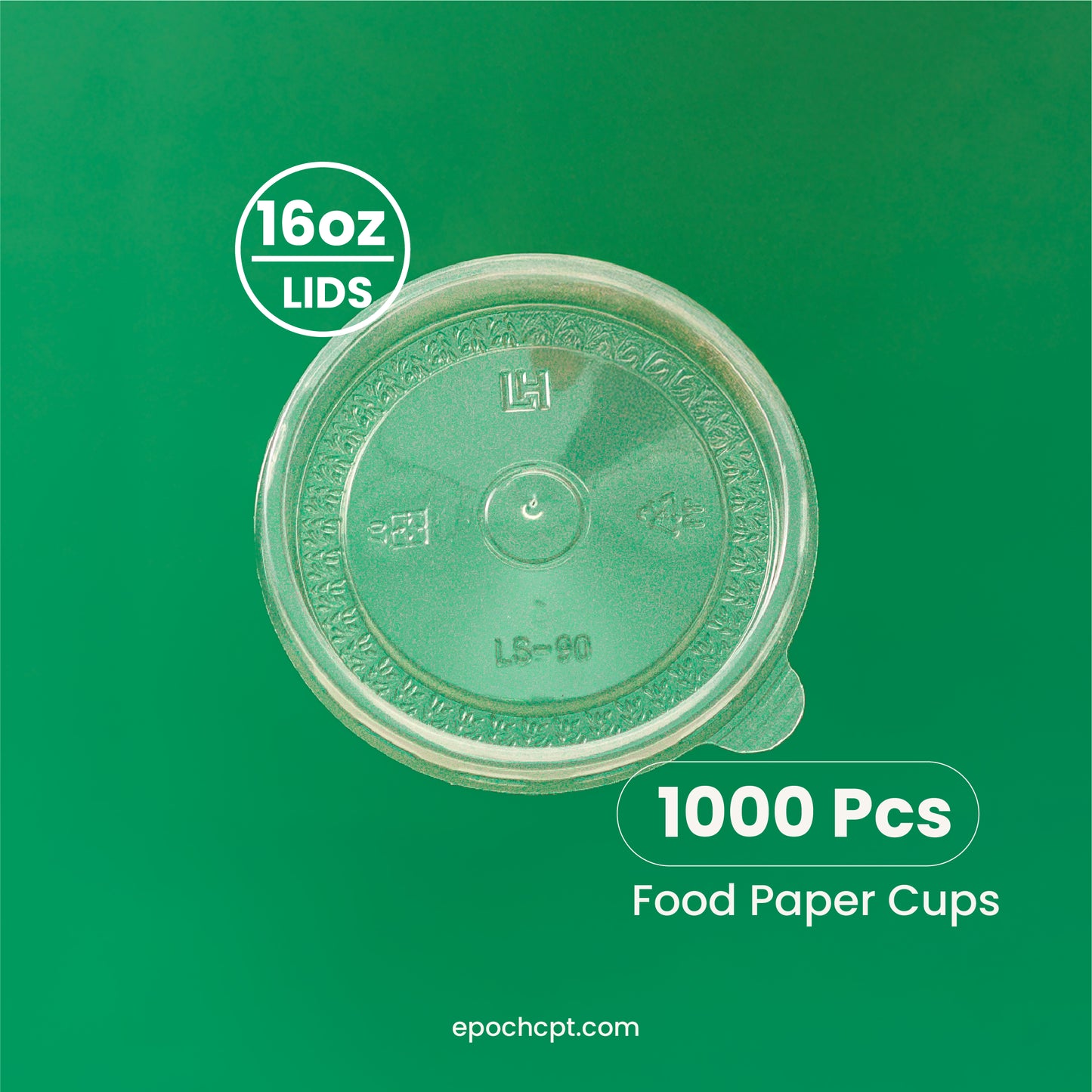 16 oz | LIDS | White Double Poly-Coated Paper Food Cup | 1000 pcs