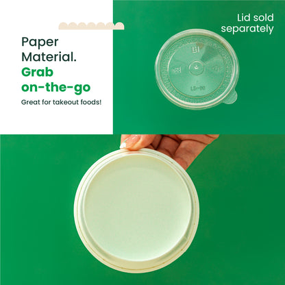 16 oz | White Double Poly-Coated Paper Food Cup | Disposable Food Cup | 1000 pcs