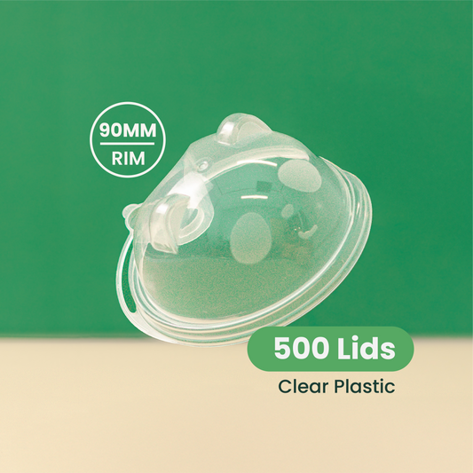 90mm | Bear Lid for Plastic Cups | 500 pcs  |  Cute Valentine's Lid For Cup