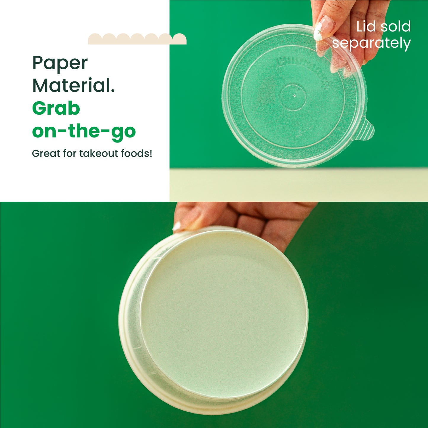 32 oz | White Double Poly-Coated Paper Food Cup | Large Soup & Food Cup | 500 pcs