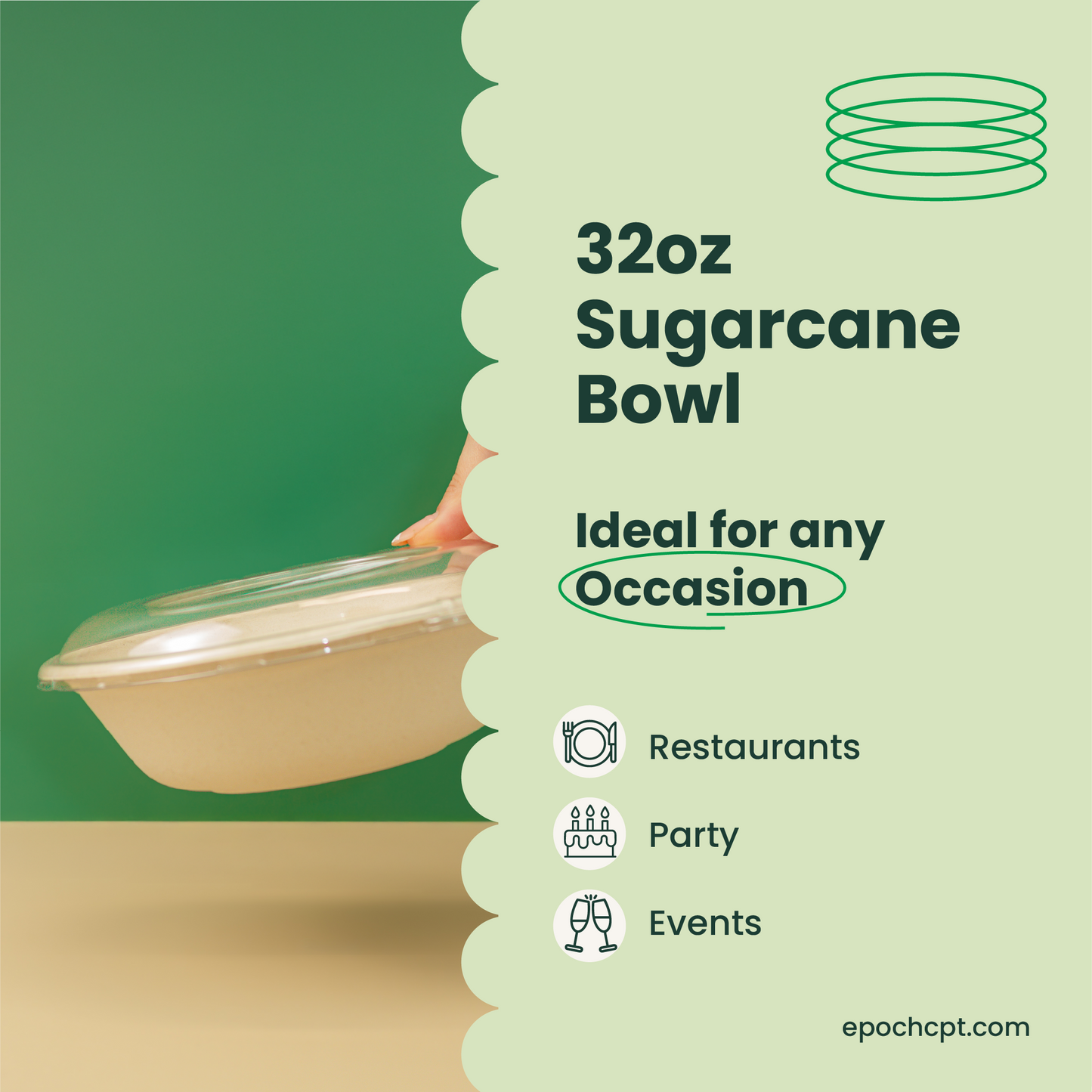 32oz Sugarcane Bowl