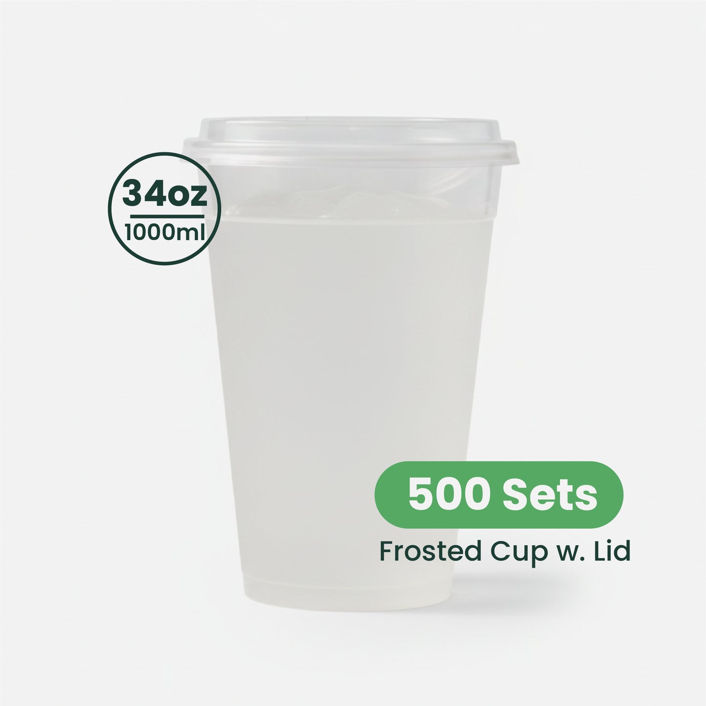 34oz | A-Shape | Clear Plastic Cup | 119mm | Large Drink Cup | 500pcs