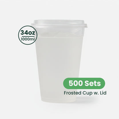 34oz | A-Shape | Clear Plastic Cup | 119mm | Large Drink Cup | 500pcs
