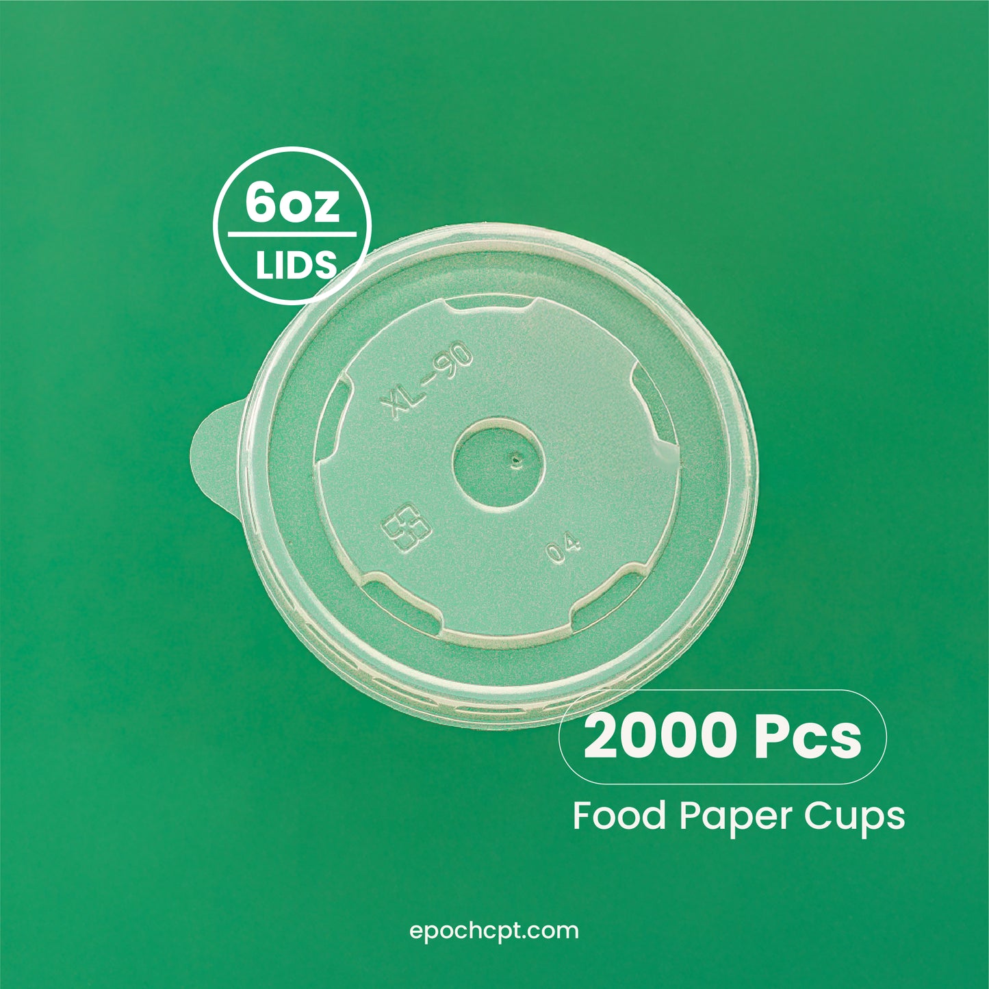 6 oz | LIDS | White Double Poly-Coated Paper Food Cup | 2000 pcs