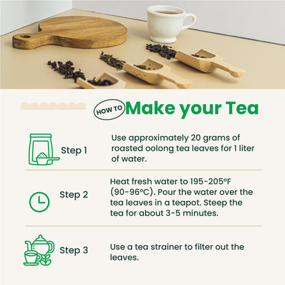 Roasted Oolong Tea Leaves | 1.1 LB