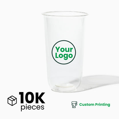 24oz | U-Shape | Clear | Soft Thin Wall Plastic Cold Cup | 95MM | 700ml Crystal Cup