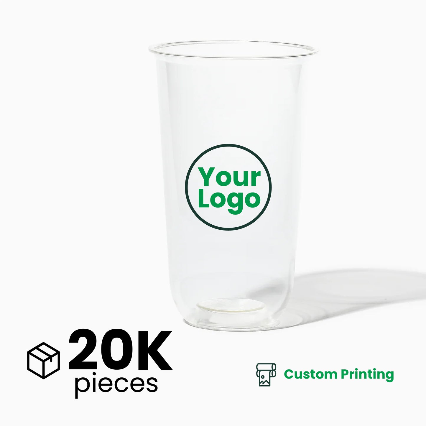 24oz | U-Shape | Clear | Soft Thin Wall Plastic Cold Cup | 95MM | 700ml Crystal Cup