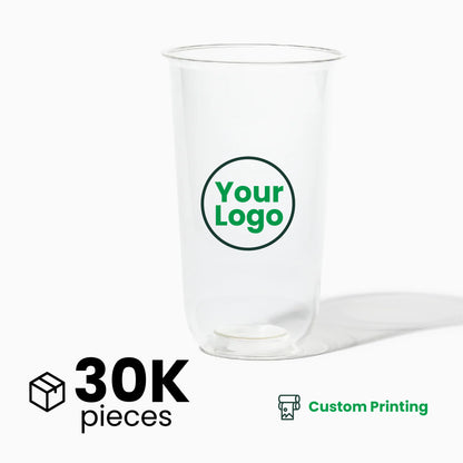 24oz | U-Shape | Clear | Soft Thin Wall Plastic Cold Cup | 95MM | 700ml Crystal Cup