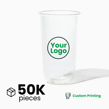 24oz | U-Shape | Clear | Soft Thin Wall Plastic Cold Cup | 95MM | 700ml Crystal Cup