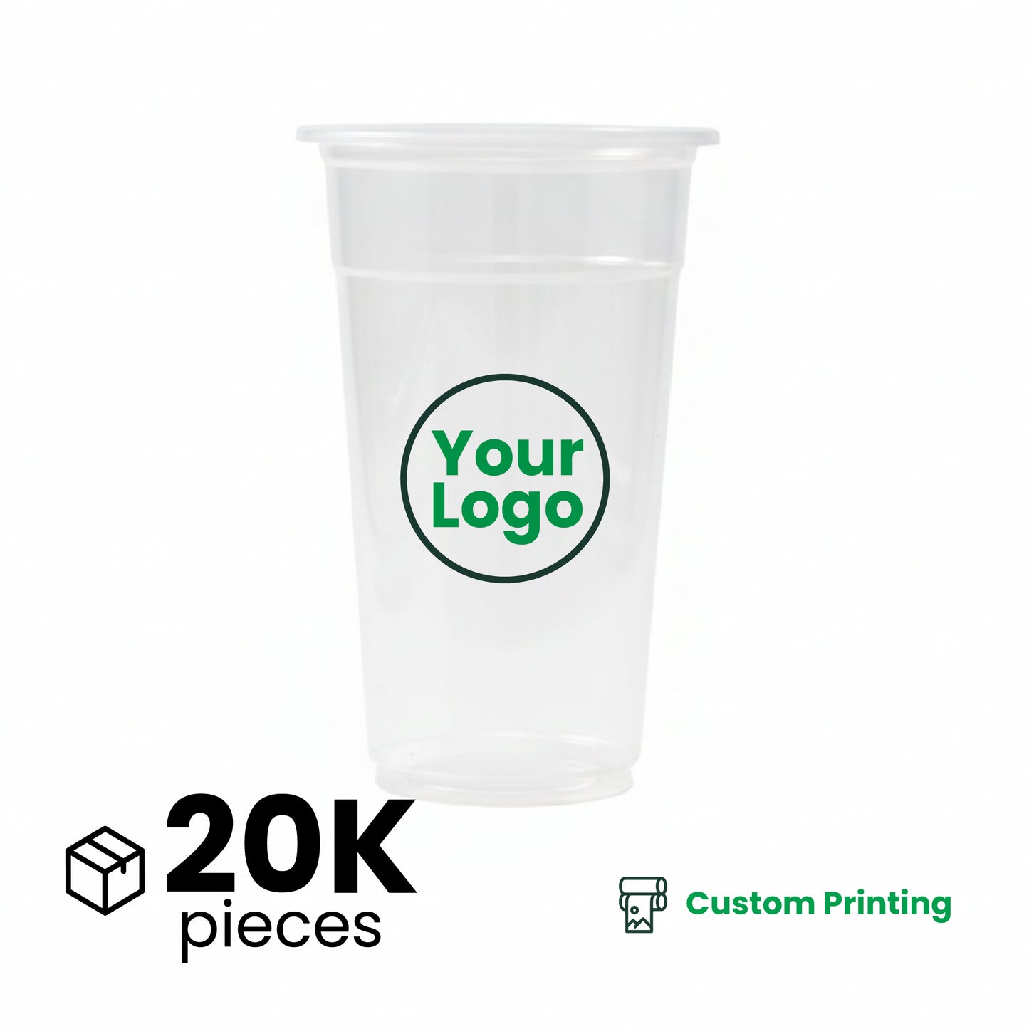 20oz A-Shape Soft PP Clear Plastic Cup | 95MM | 600ml Crystal Cup