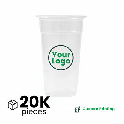 20oz A-Shape Soft PP Clear Plastic Cup | 95MM | 600ml Crystal Cup