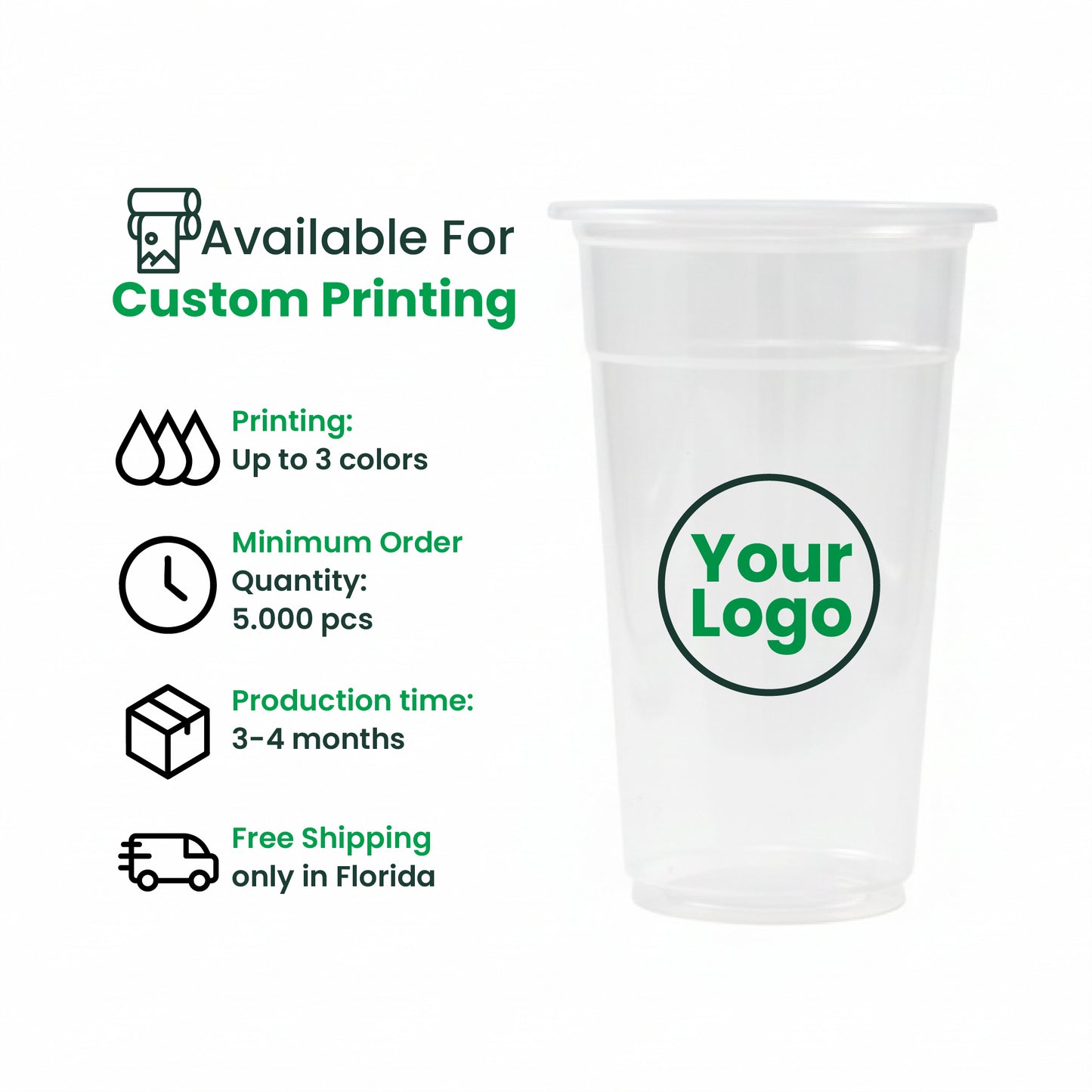 20oz A-Shape Soft PP Clear Plastic Cup | 95MM | 600ml Crystal Cup