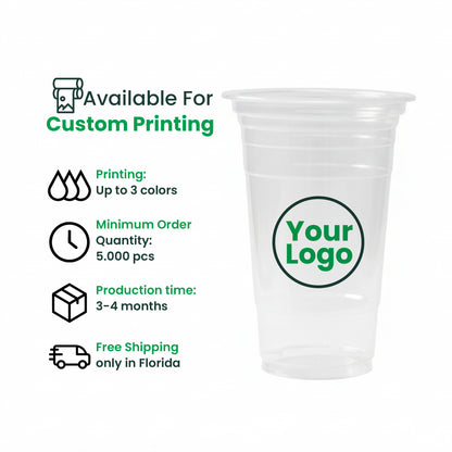 16oz | A-Shape | Soft PP Clear Plastic Cup | 95MM | 500ml | Crystal Cup