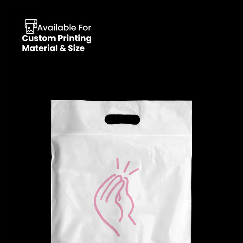 Plastic Premium Bags | Die-cut Hangs Bags | Custom Size & Material