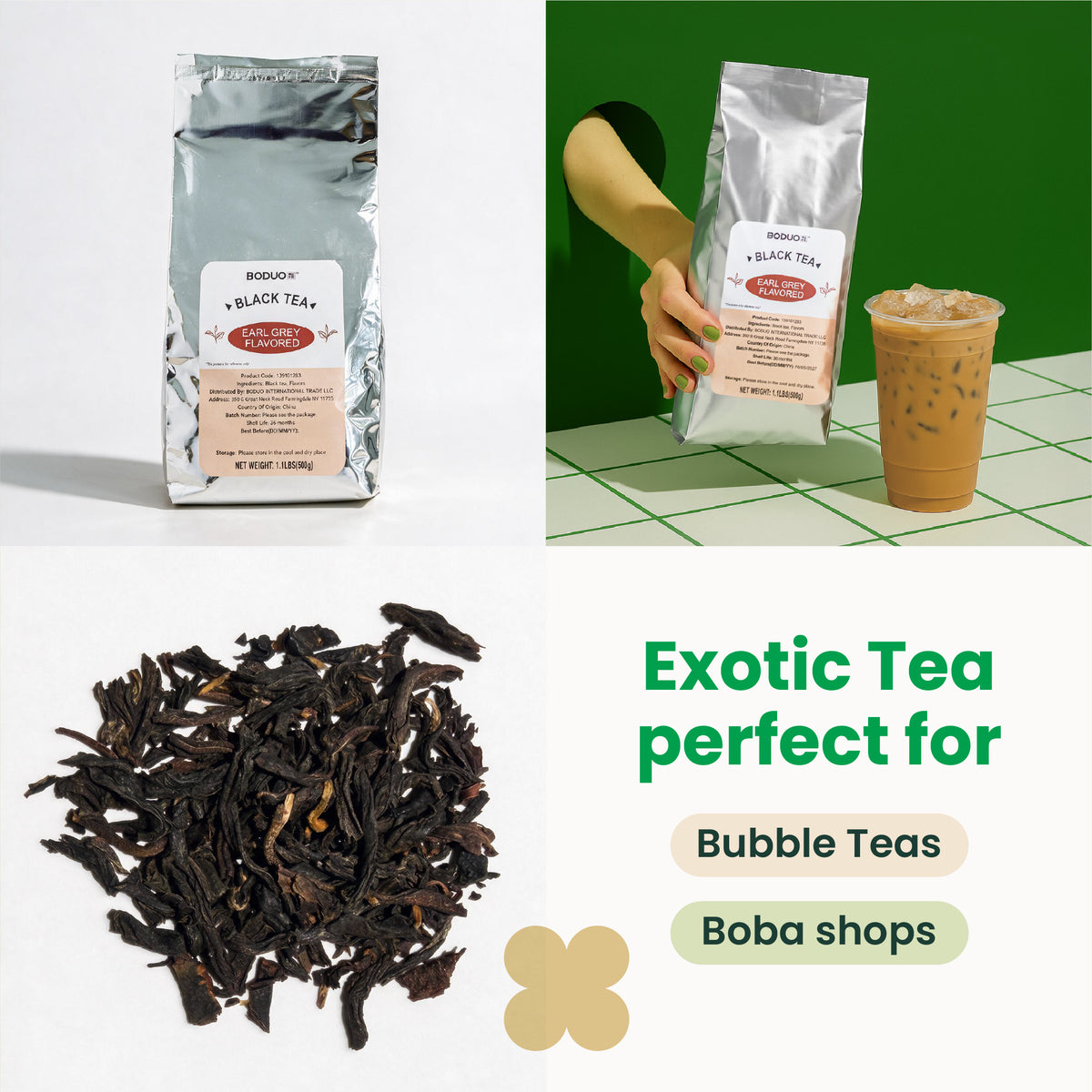 Earl Grey Black Tea Leaves | Boduo | 1.1 LB