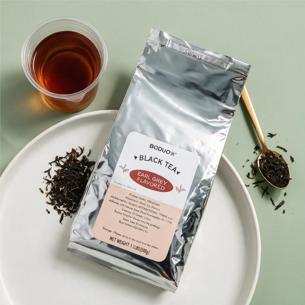 Earl Grey Black Tea Leaves | Boduo | 1.1 LB