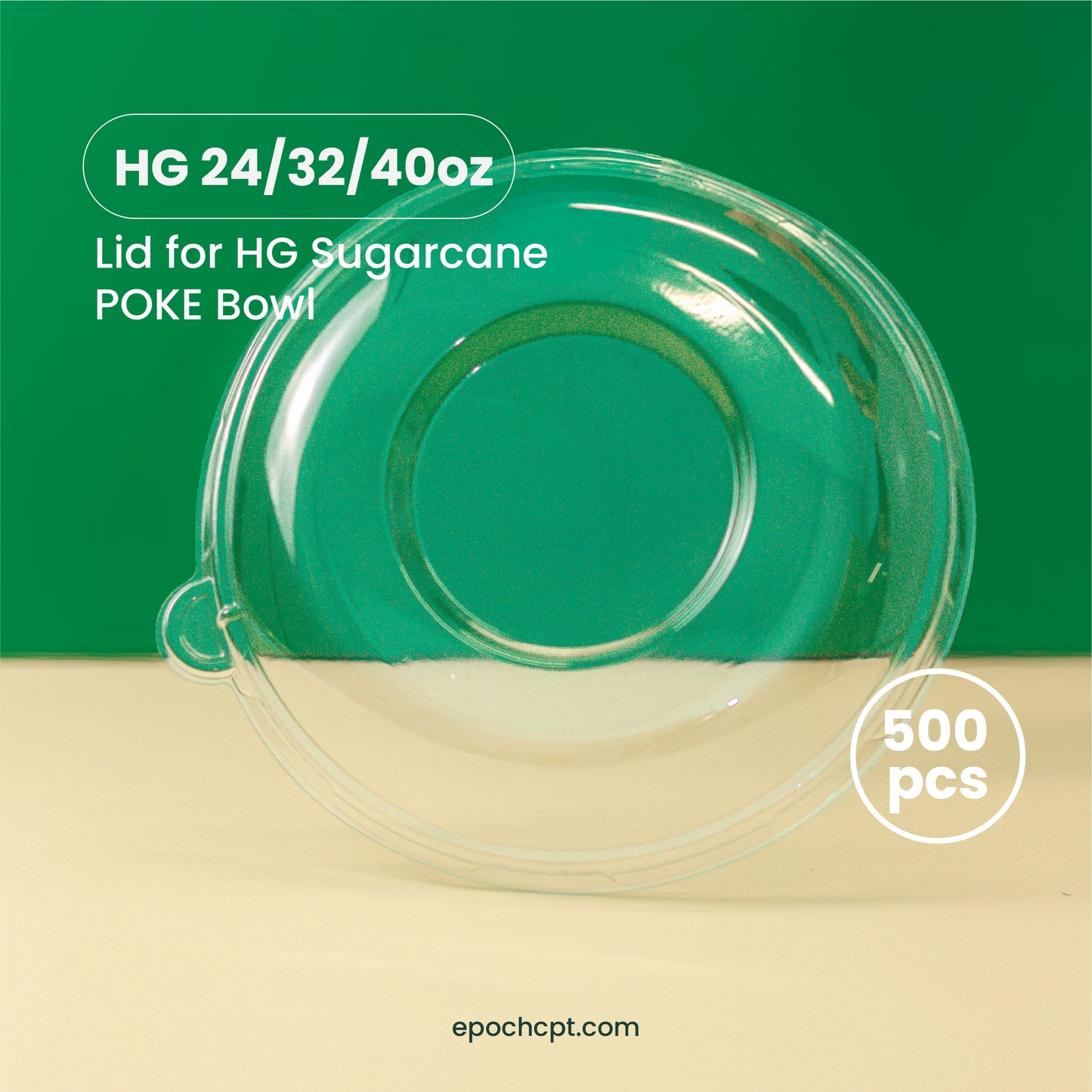 HG 24/32/40oz  | DOME PET LID | Sugarcane POKE Bowl  | 500 pcs
