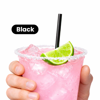 Individually Wrapped Straws | 0.7cm x 23cm | Colors, Clear or Black  | 2000 pcs