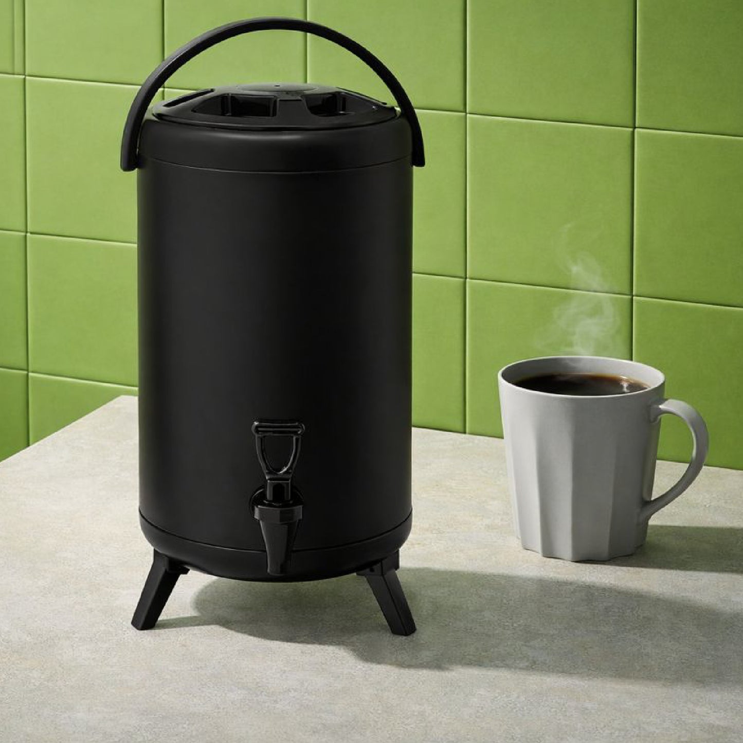 Stainless Steel Insulated Beverage Dispenser | Thermo Bucket | 10L | For Hot Drinks | 1pc