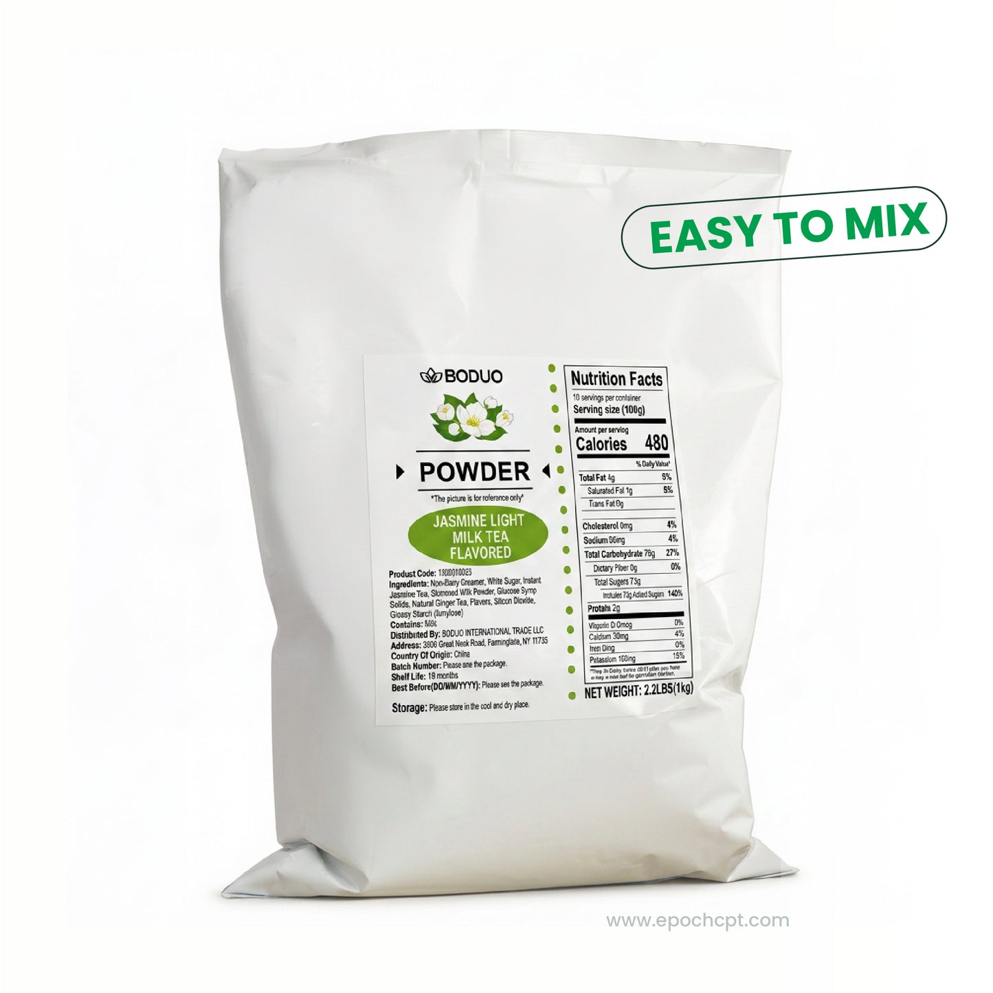 Jasmine Light Milk Tea Powder | 2.2 LB