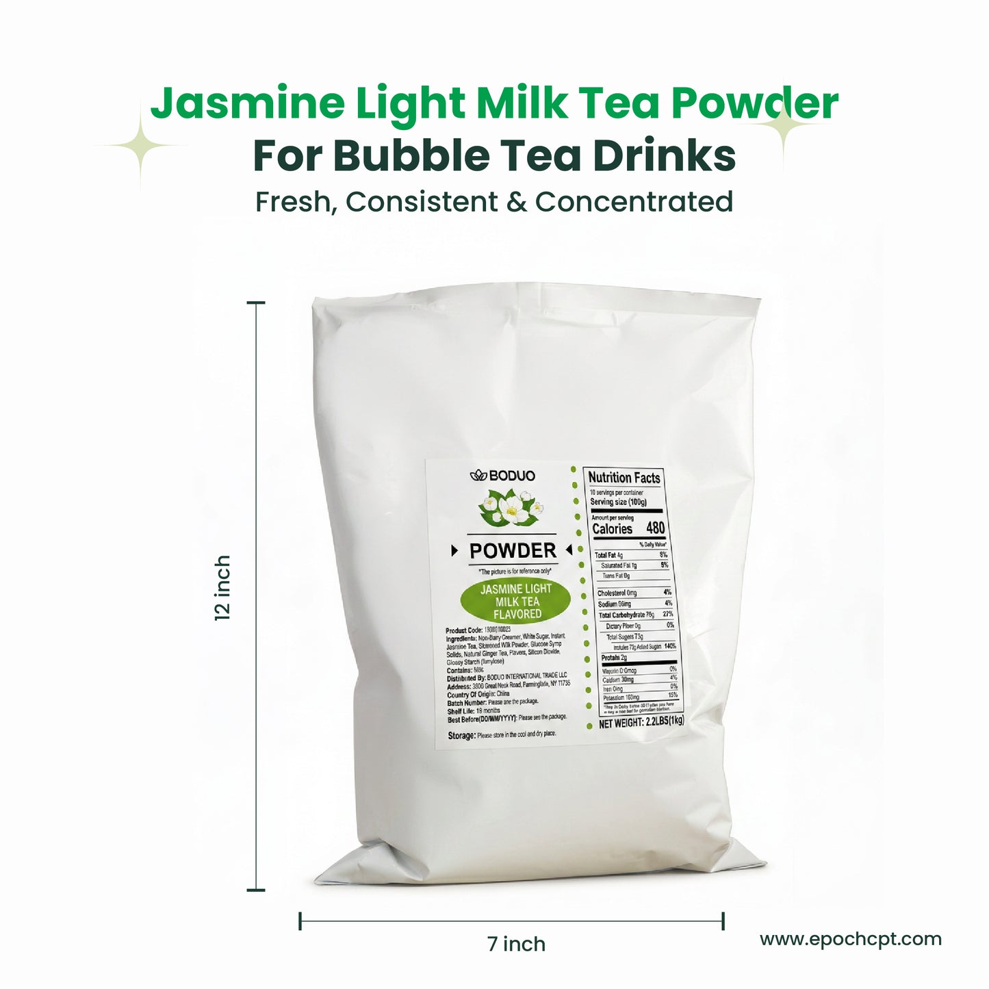 Jasmine Light Milk Tea Powder | 2.2 LB