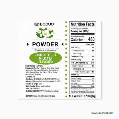 Jasmine Light Milk Tea Powder | 2.2 LB