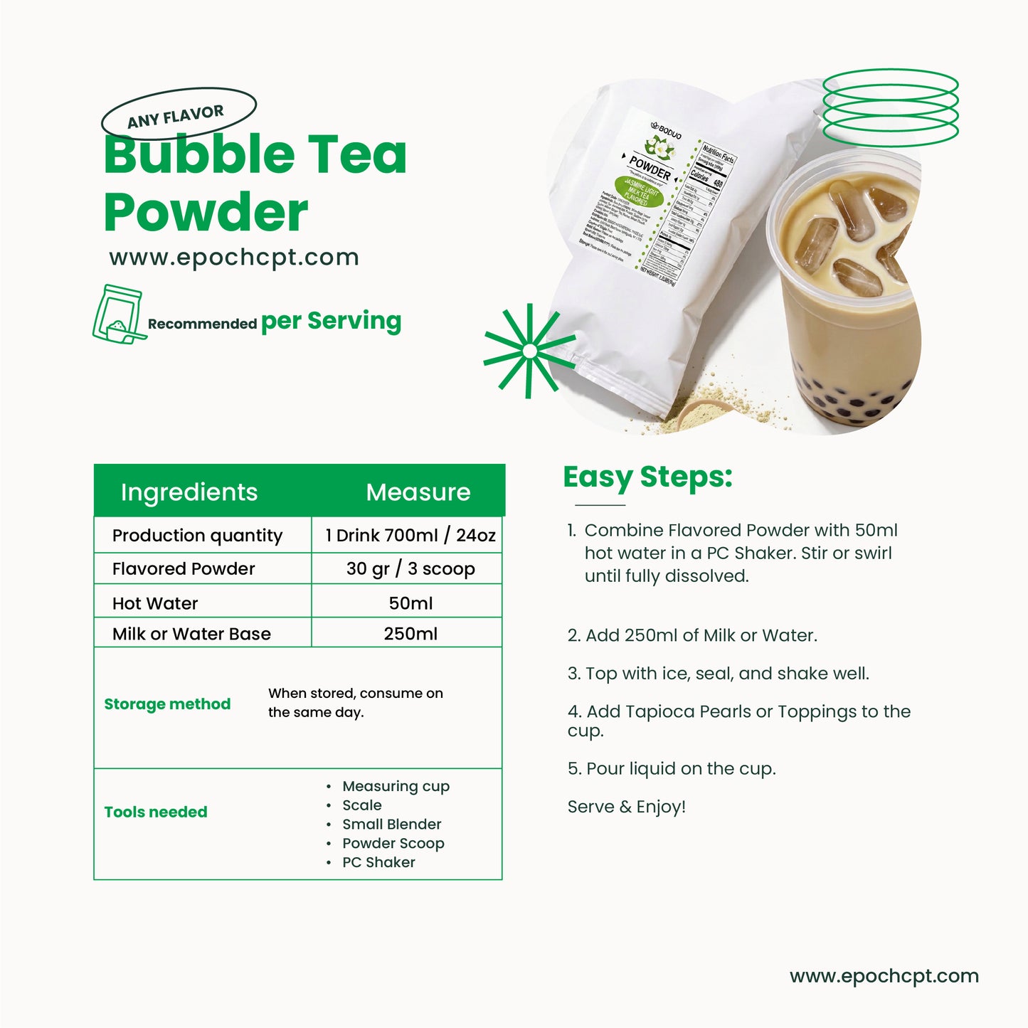 Jasmine Light Milk Tea Powder | 2.2 LB