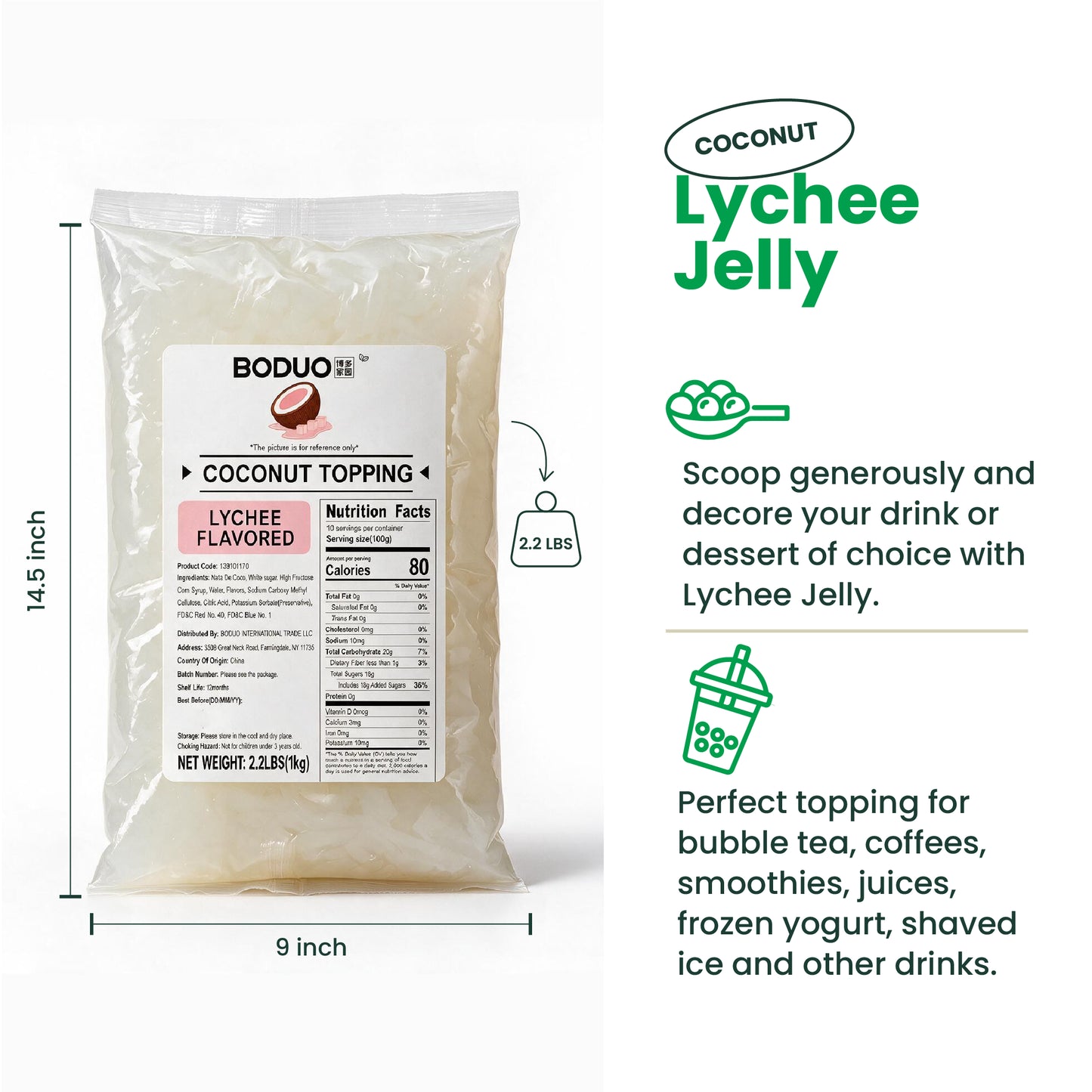 Lychee Jelly Topping | 2.2 LB