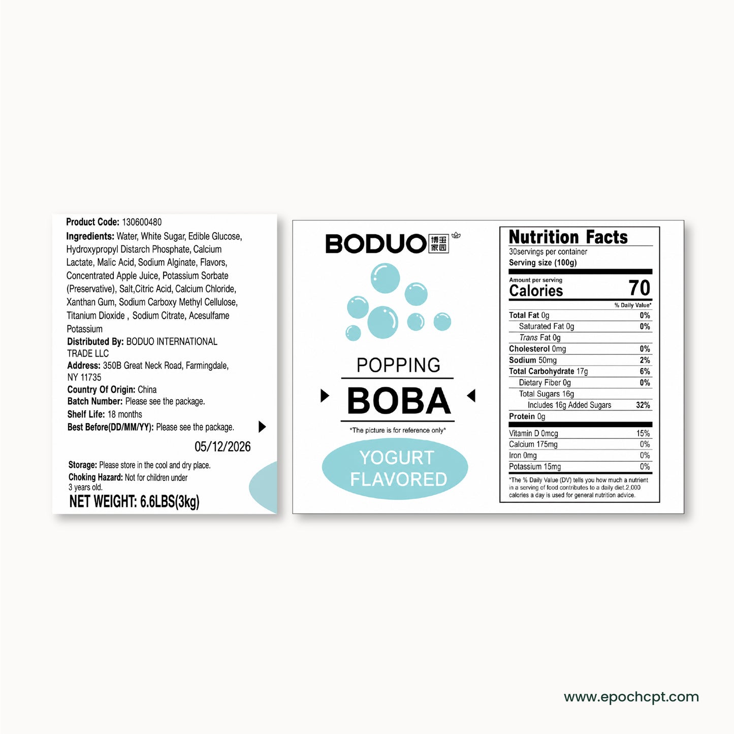 Yogurt Popping Boba | 6.6 LB