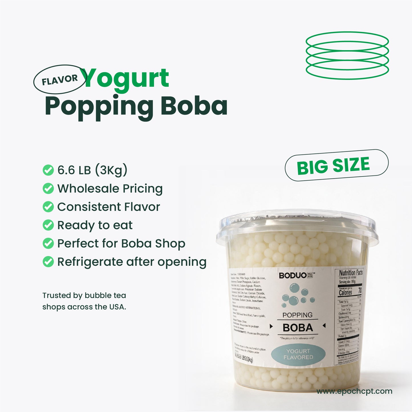 Yogurt Popping Boba | 6.6 LB