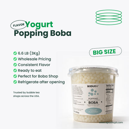 Yogurt Popping Boba | 6.6 LB