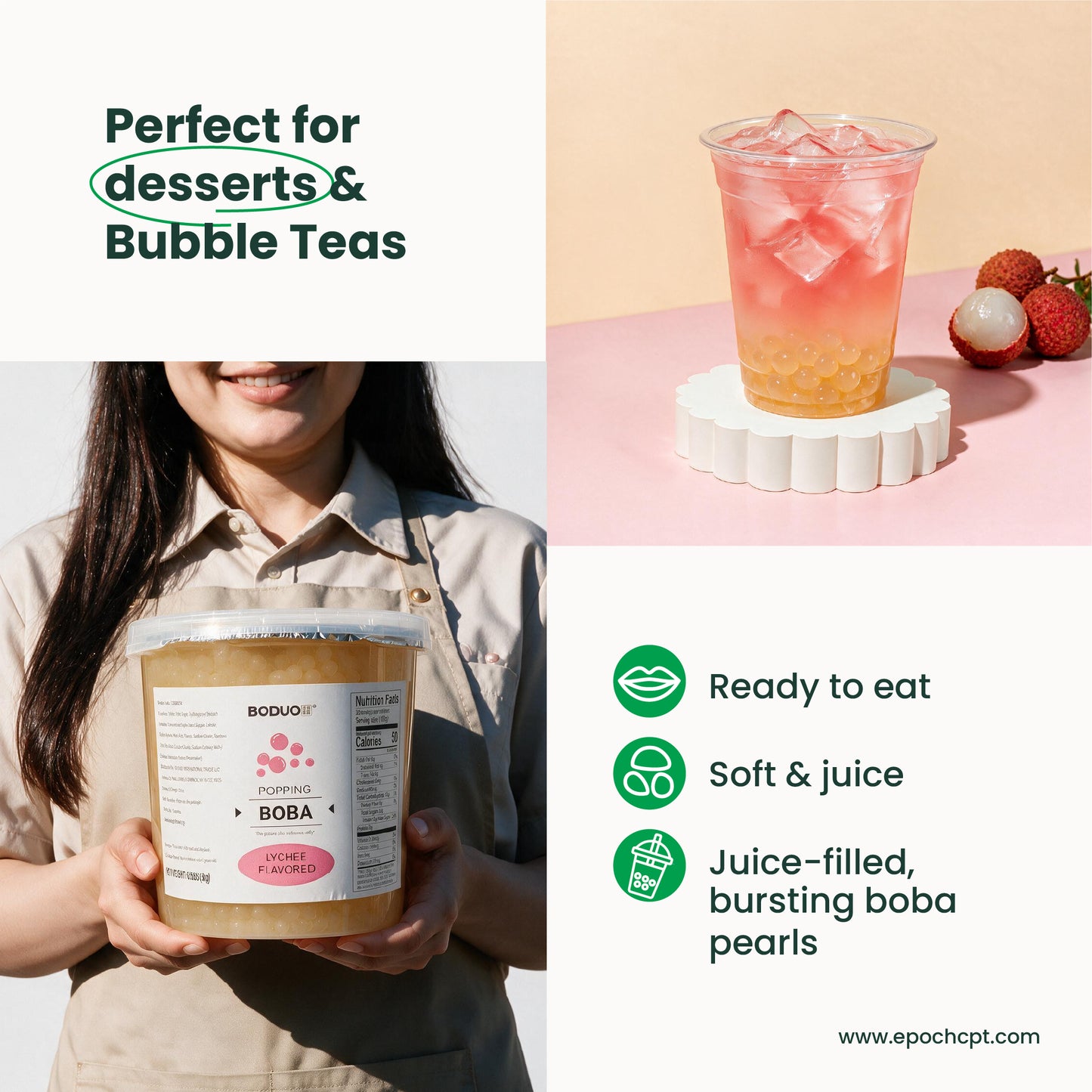 Lychee Popping Boba | 6.6 LB